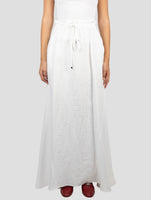Kiton White Linen Skirt