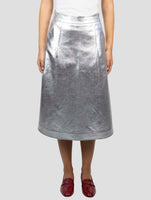 Kiton Silver Cotton Pu Ea Skirt