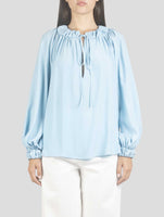 Kiton Light Blue Silk Shirt