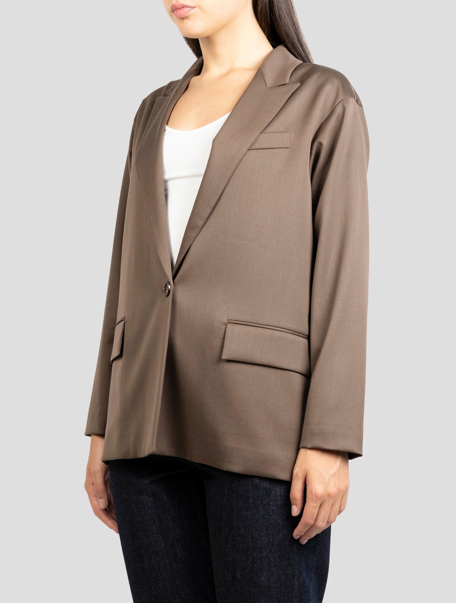 Kiton Brown Virgin Wool Ea Blazer