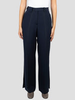 Kiton Blue Silk Pants
