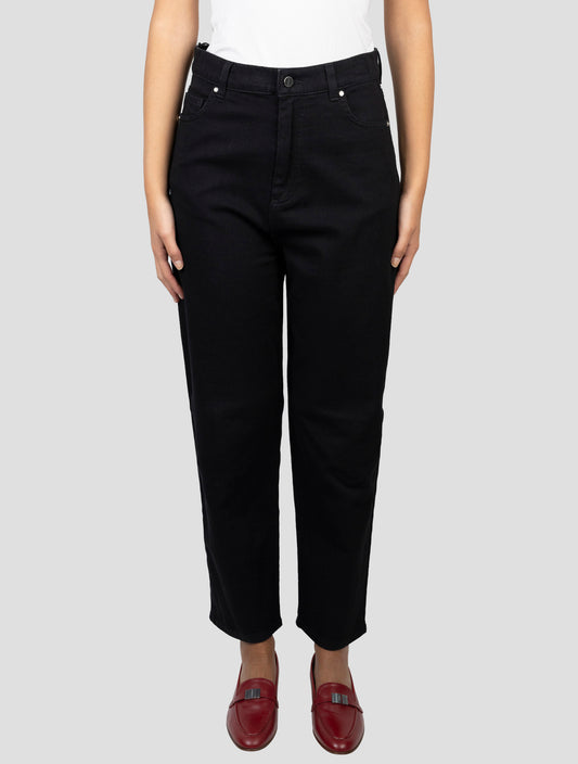 Kiton Black Cotton Cashmere Ea Jeans