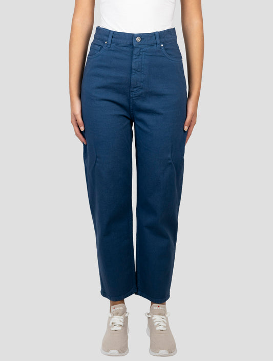 Kiton Blue Cotton Cashmere Ea Jeans