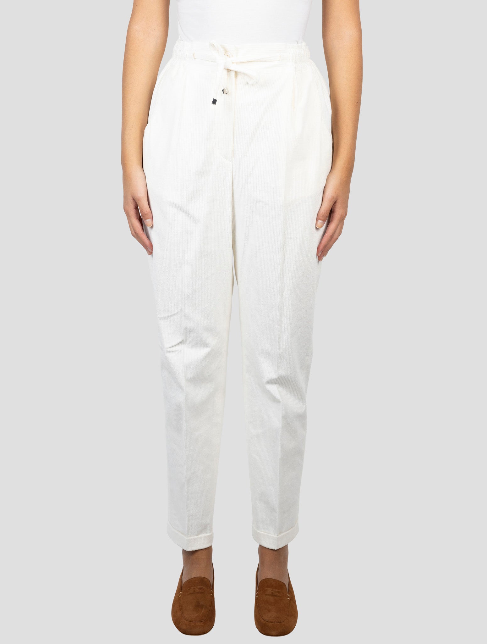 Kiton Beige Cotton Cashmere Ea Velvet Pants