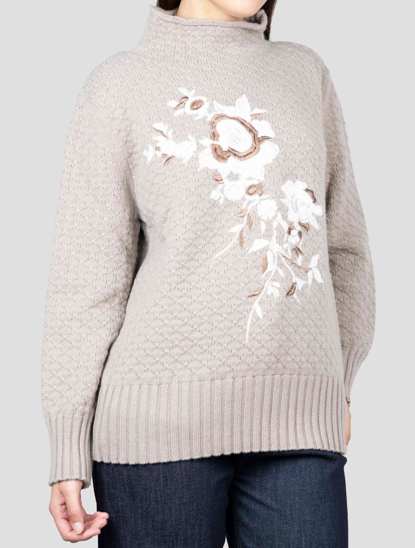 Kiton Brown Cashmere Sweater Turtleneck