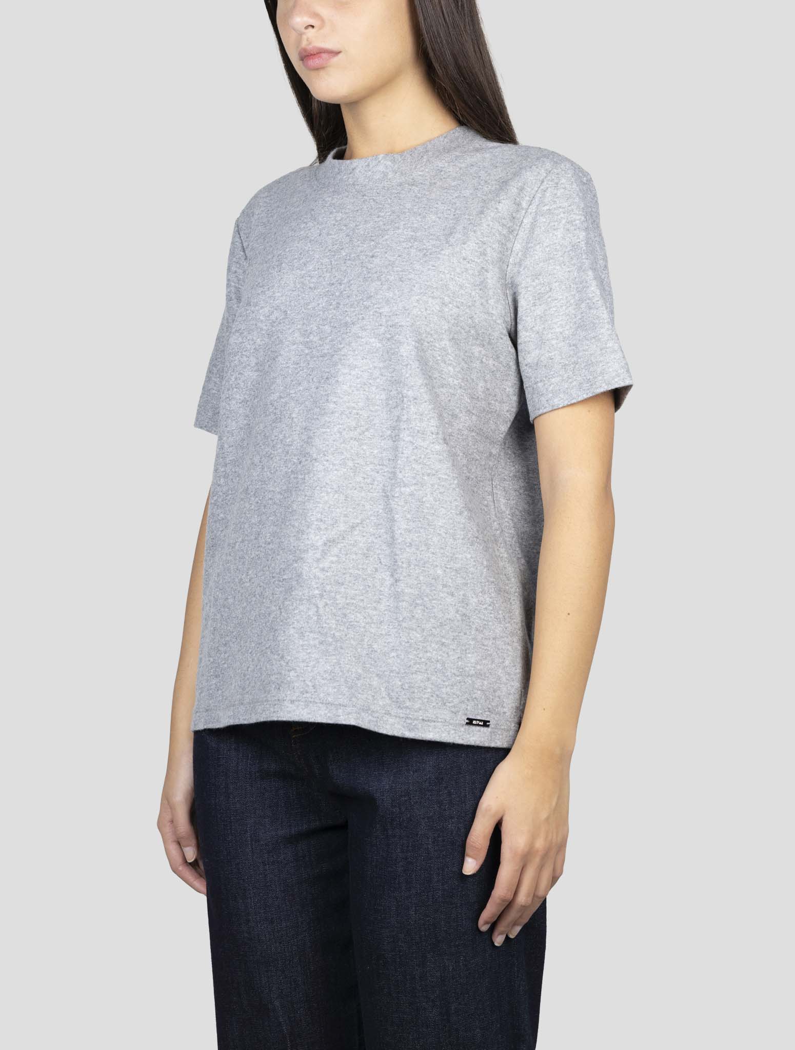 Kiton Gray Cashmere T-Shirt
