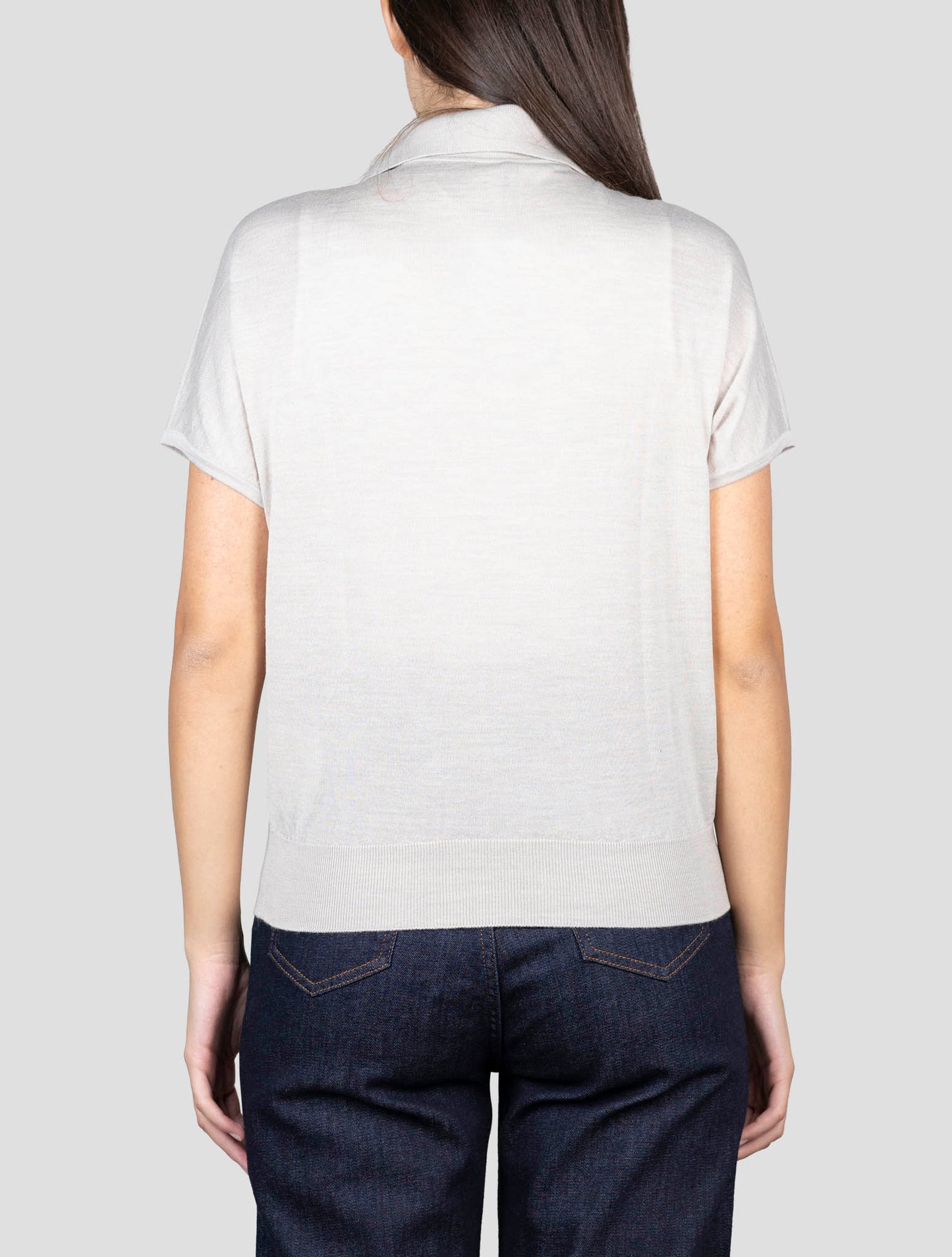 Kiton Gray Wool Polo