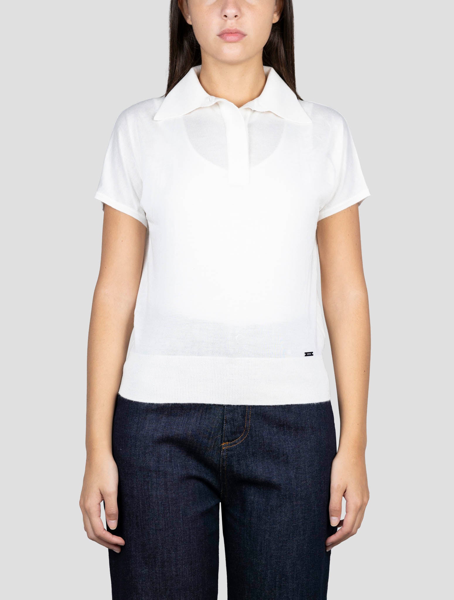 Kiton White Cashmere Silk Polo