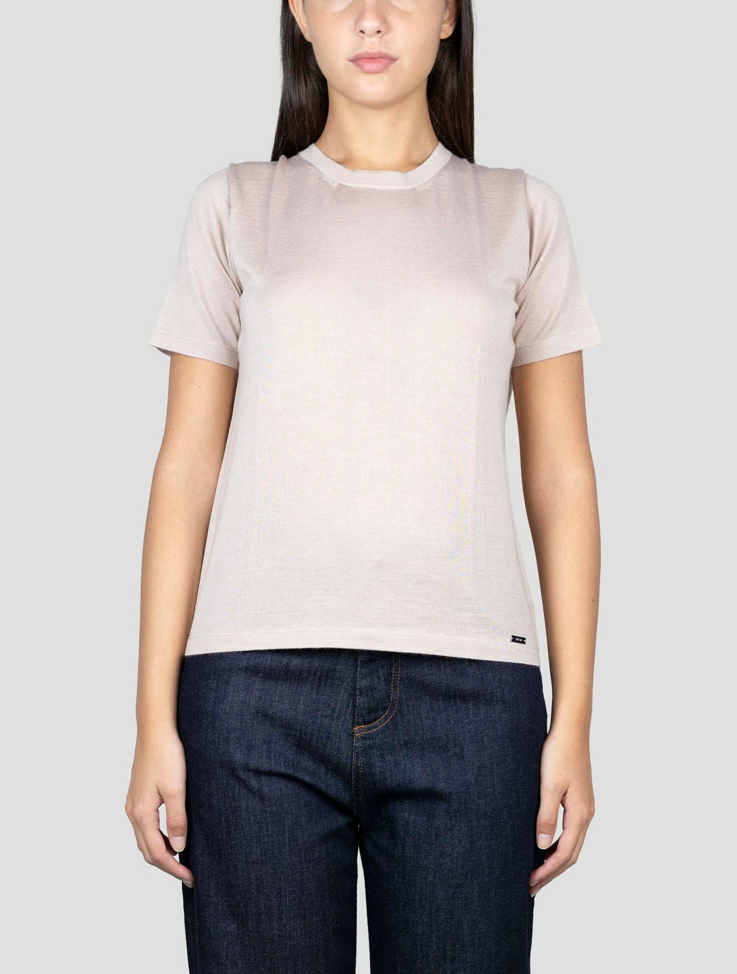 Kiton Beige Cashmere Silk T-Shirt