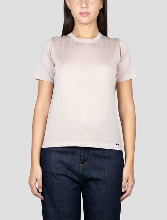 Kiton Beige Cashmere Silk T-Shirt