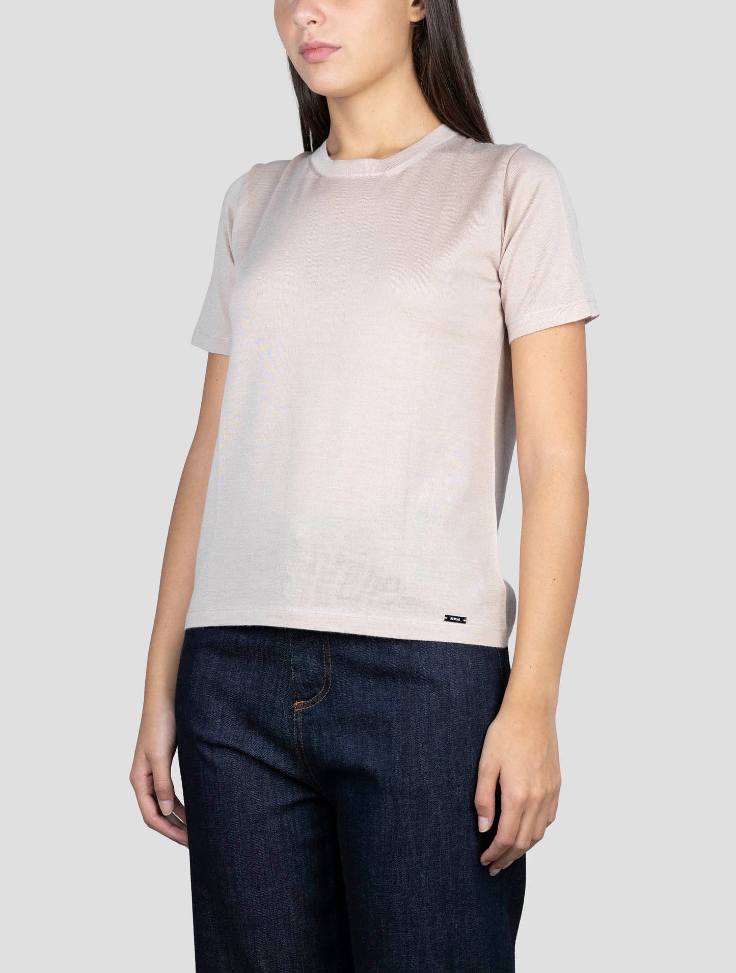 Kiton Beige Cashmere Silk T-Shirt