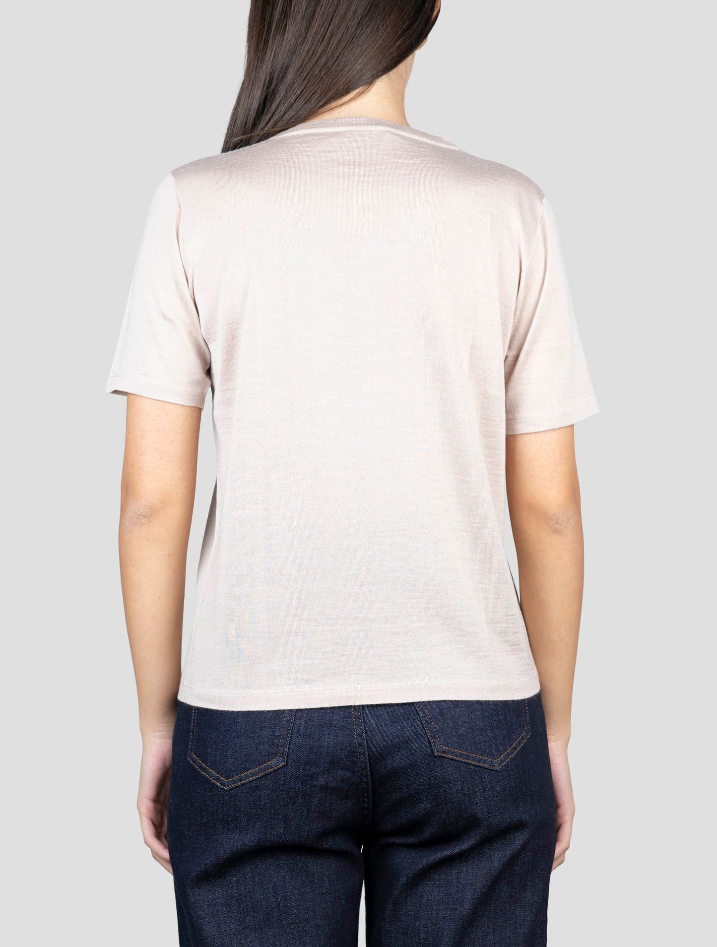 Kiton Beige Cashmere Silk T-Shirt