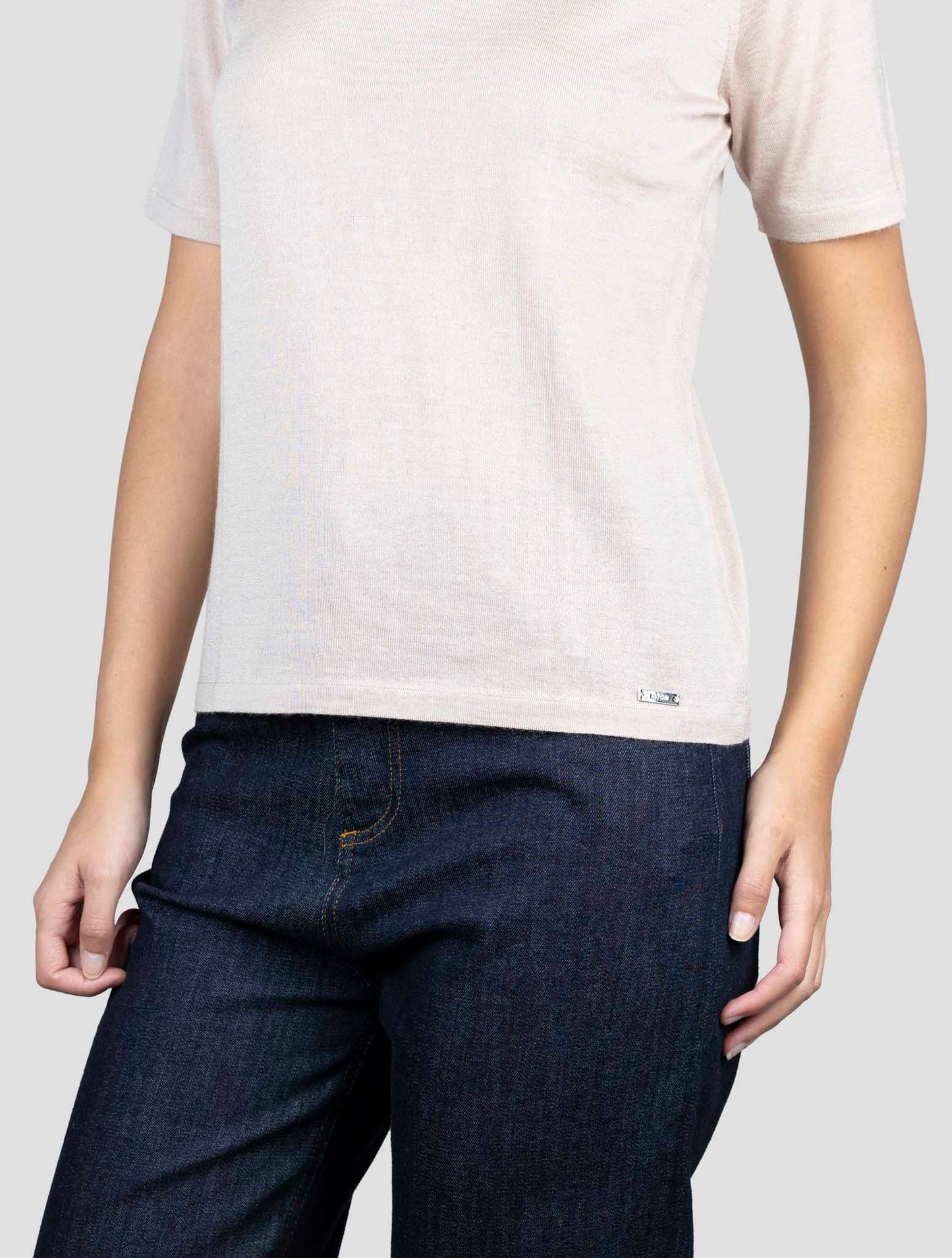 Kiton Beige Cashmere Silk T-Shirt