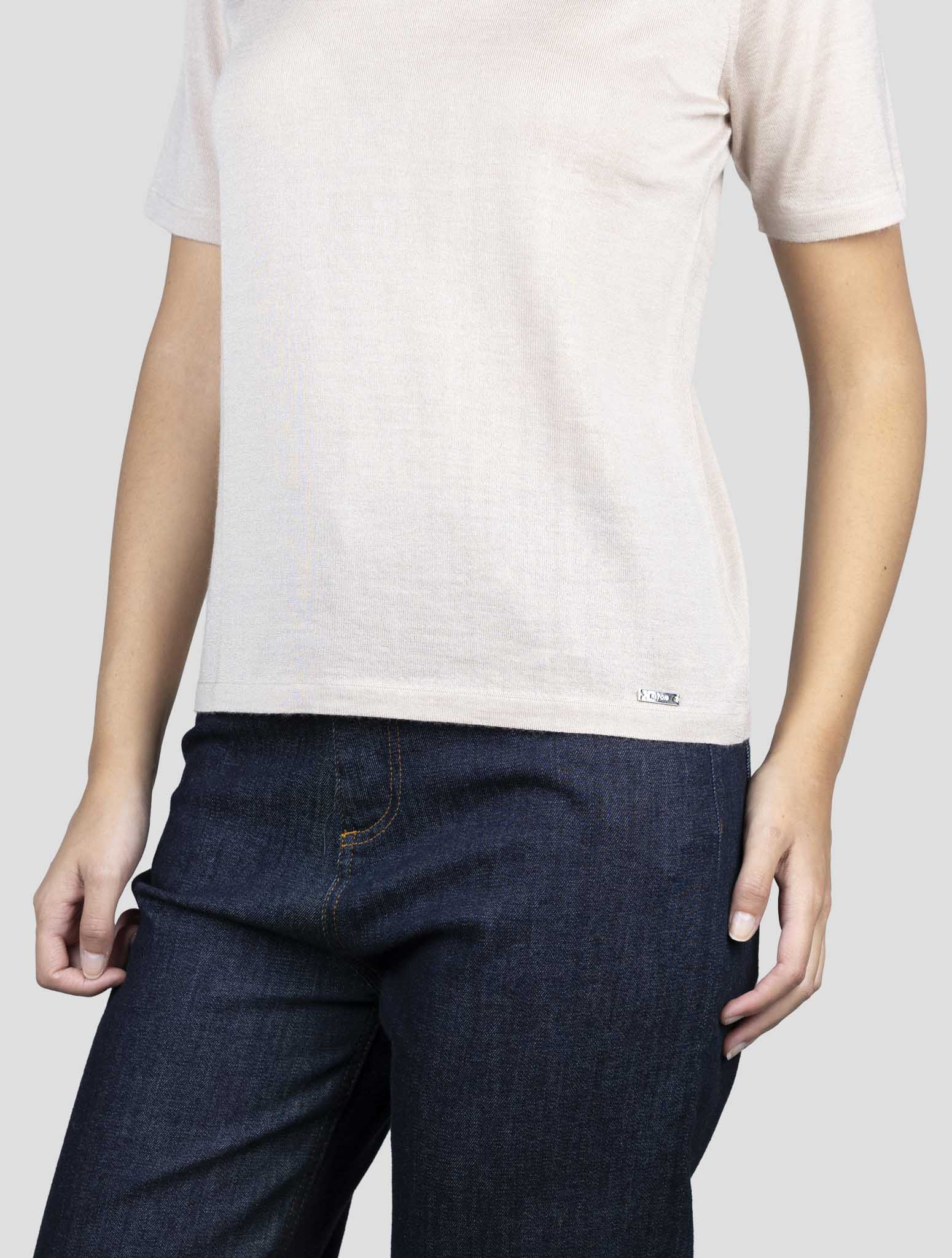 Kiton Beige Cashmere Silk T-Shirt