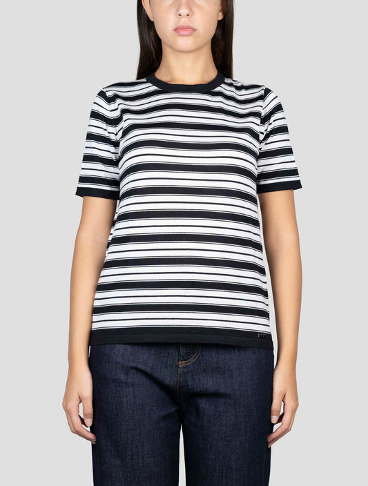Kiton Black White Cashmere Silk Pl Me T-Shirt