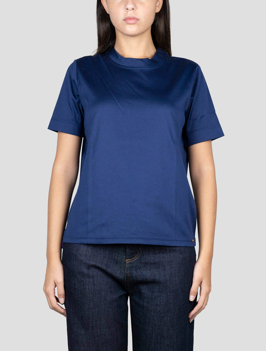 Kiton Blue Cotton T-Shirt