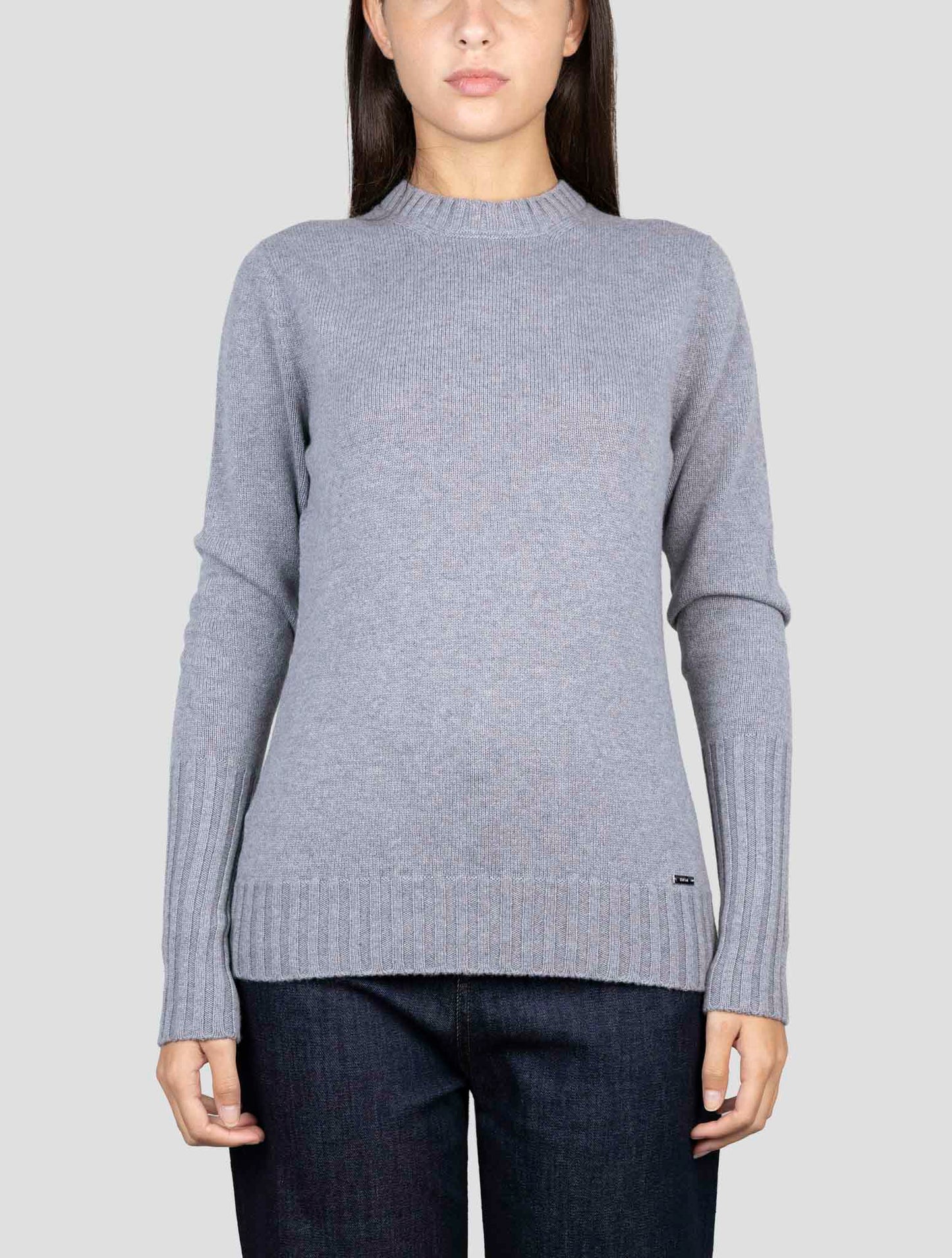 Kiton Gray Cashmere Sweater Crewneck