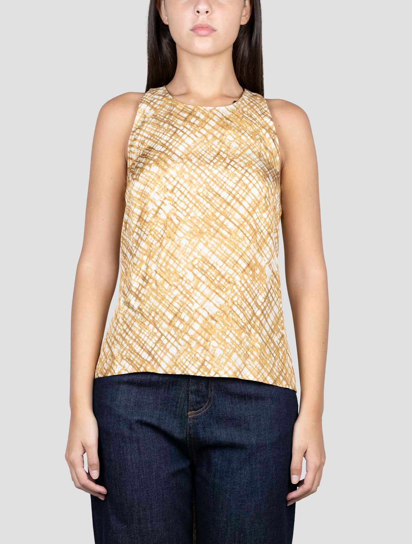 Kiton Brown White Cotton Shirt