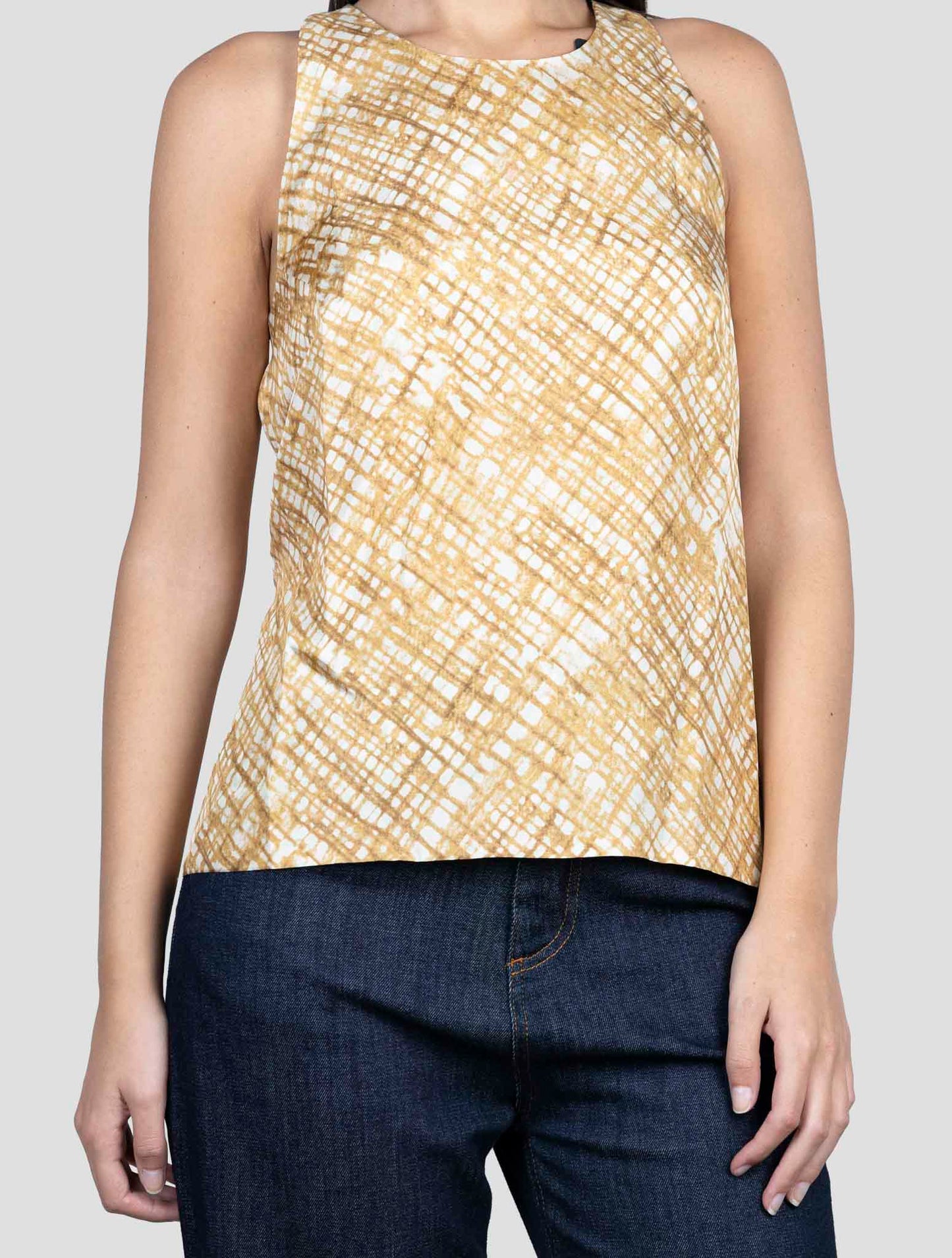 Kiton Brown White Cotton Shirt