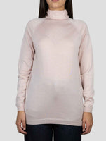 Kiton Pink Cashmere Silk Sweater Turtleneck