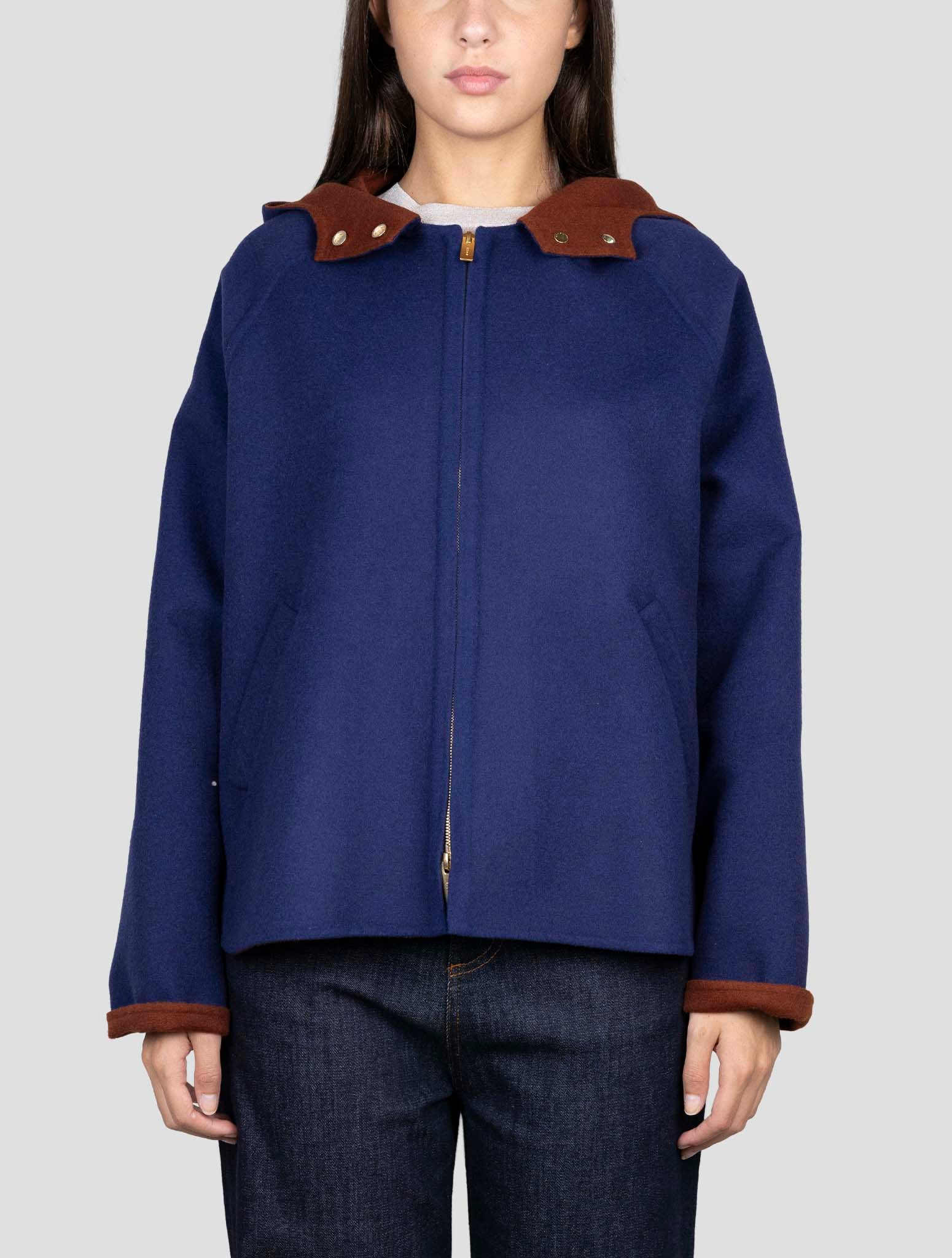 Kiton Blue Wool Coat