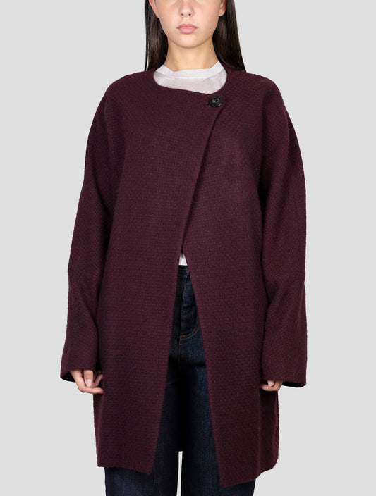 Kiton Burgundy Cashmere Overcoat