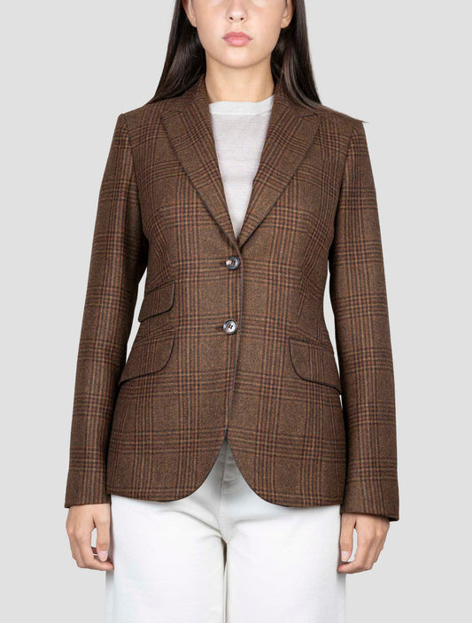 Kiton Multicolor Cashmere Mohair Silk Blazer