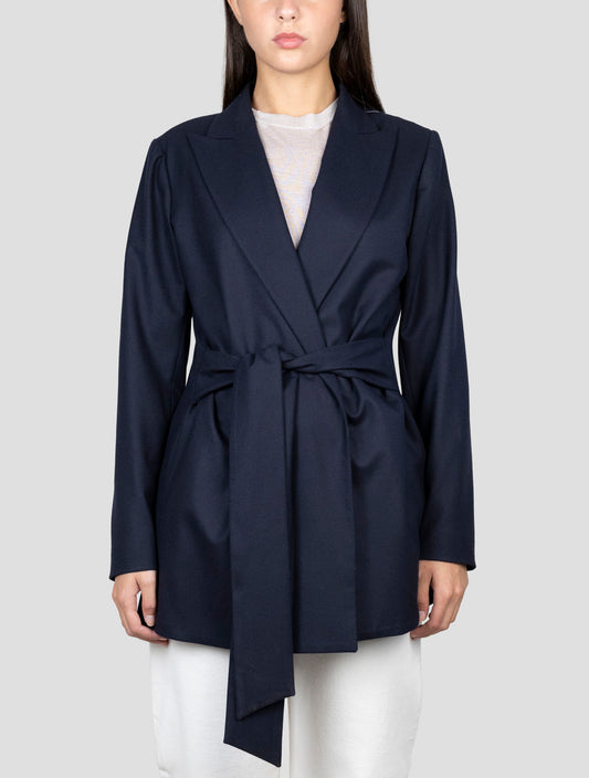 Kiton Blue Cashmere Ea Coat