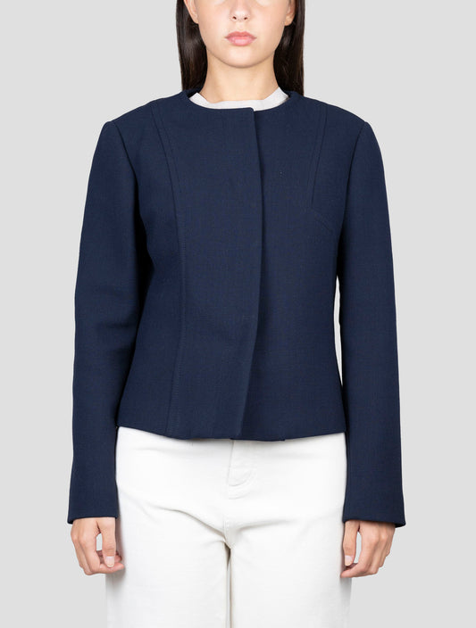 Kiton Blue Wool Coat