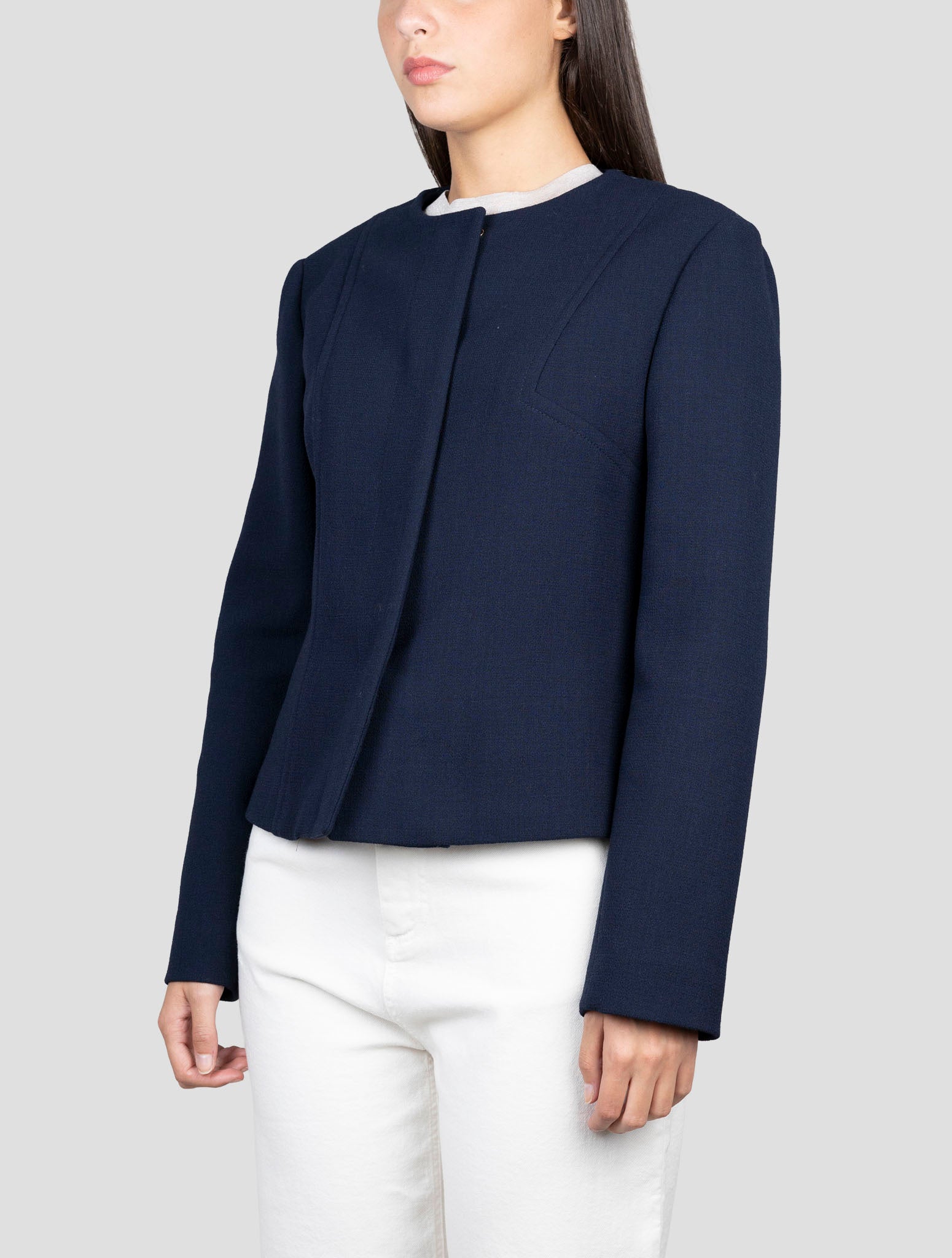 Kiton Blue Wool Coat