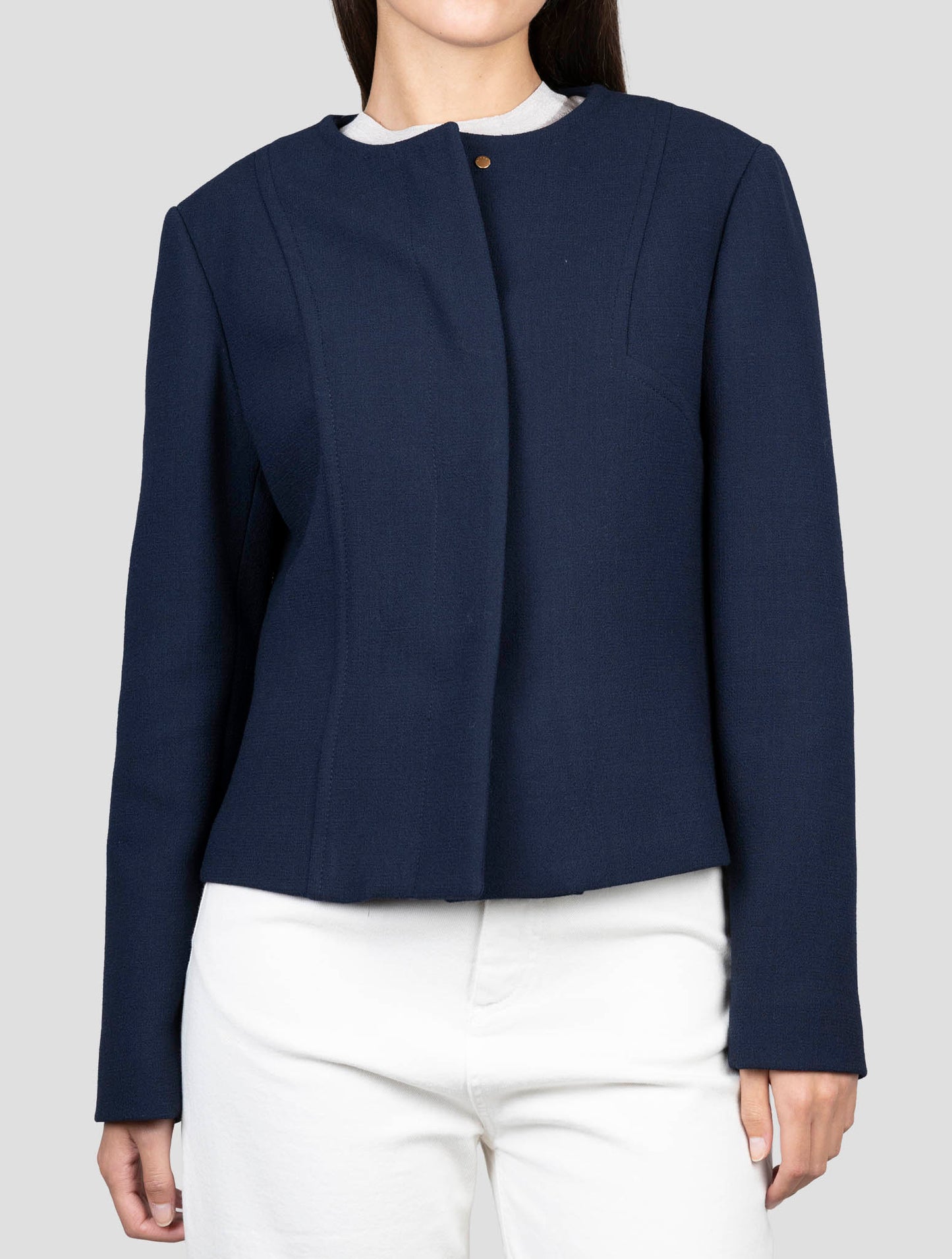 Kiton Blue Wool Coat