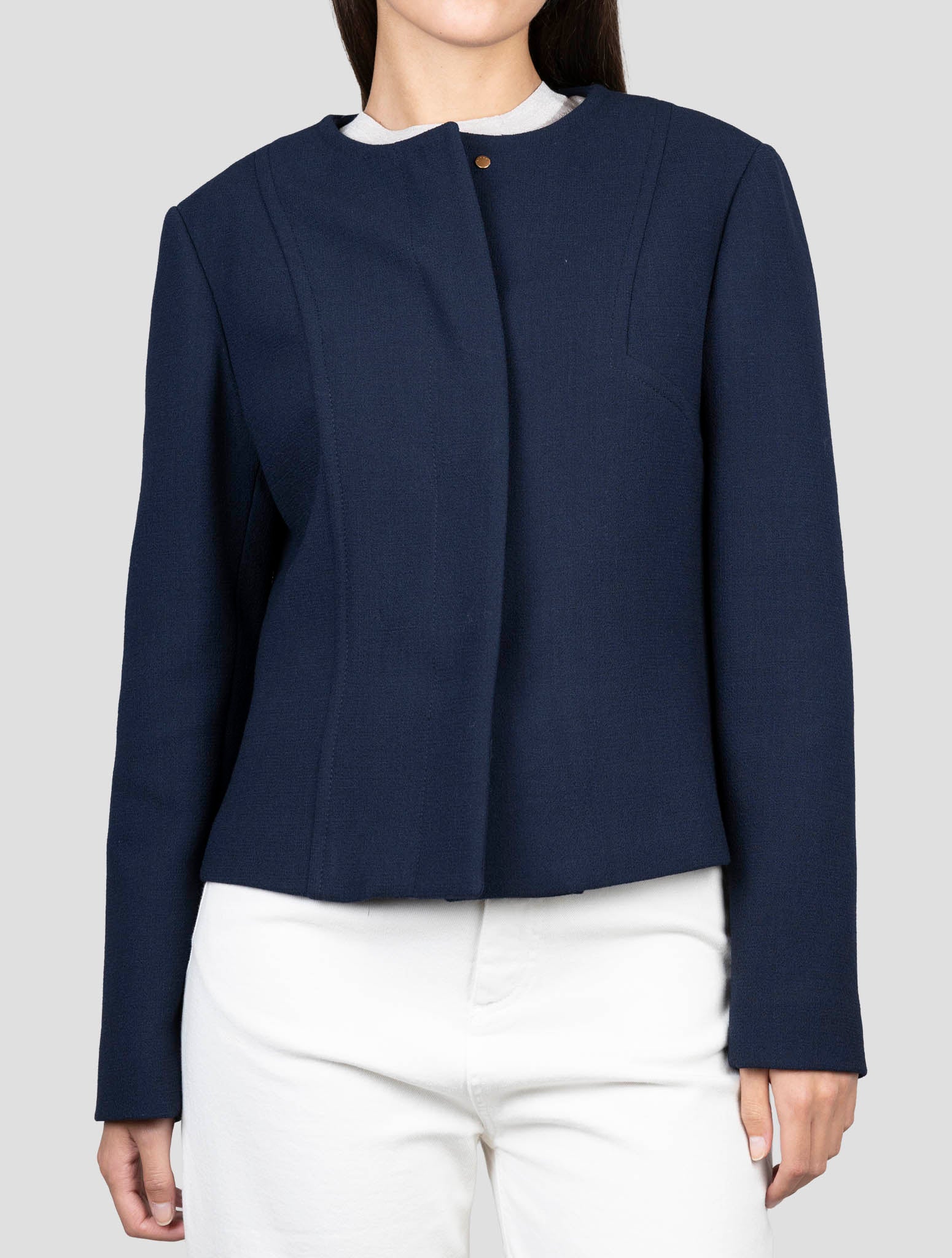 Kiton Blue Wool Coat