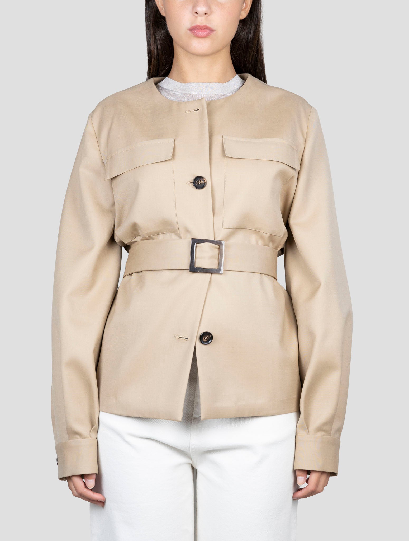 Kiton Brown Virgin Wool Ea Coat