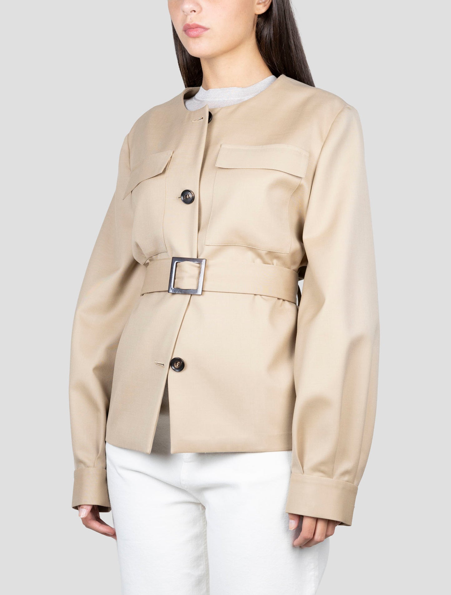 Kiton Brown Virgin Wool Ea Coat