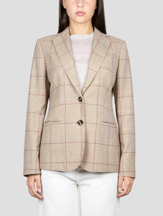 Kiton Brown Wool Cashmere Blazer