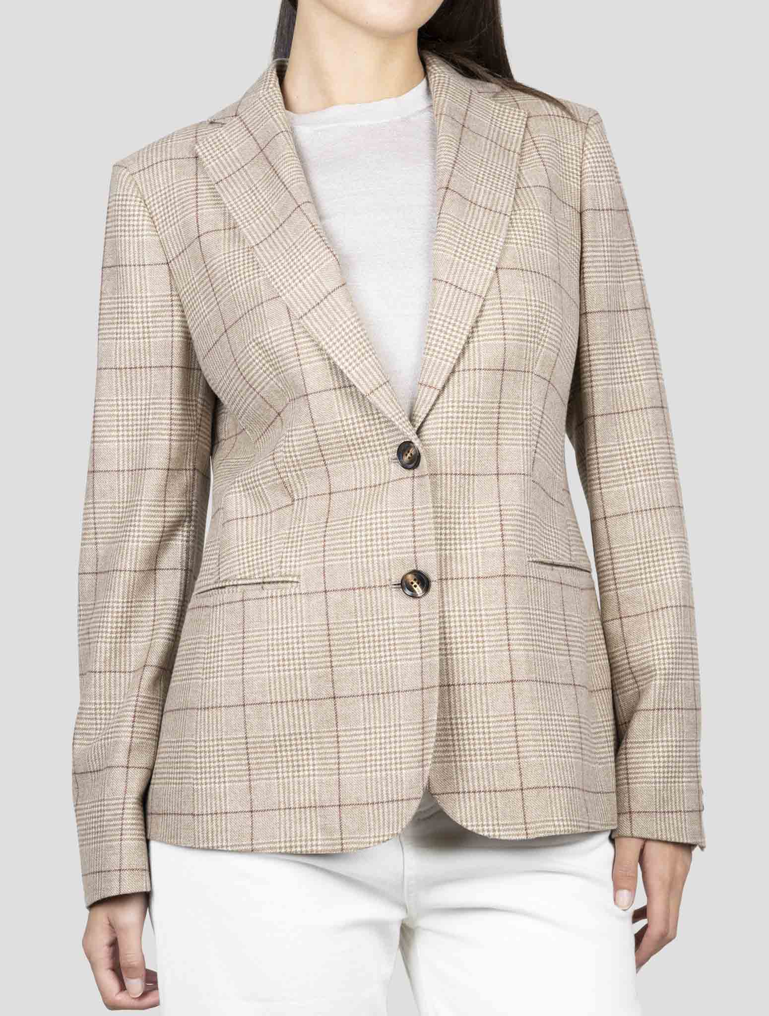 Kiton Brown Wool Cashmere Blazer