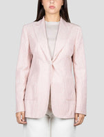 Kiton Red White Cashmere Silk Linen Blazer