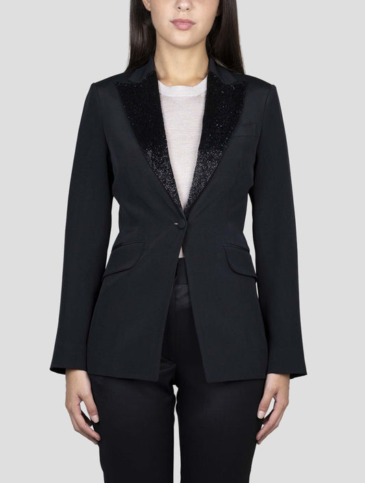 Kiton Black Silk Blazer