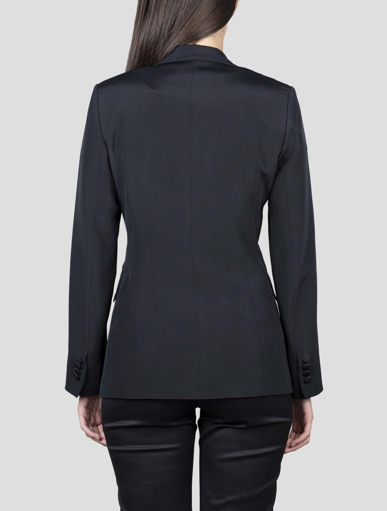 Kiton Black Silk Blazer
