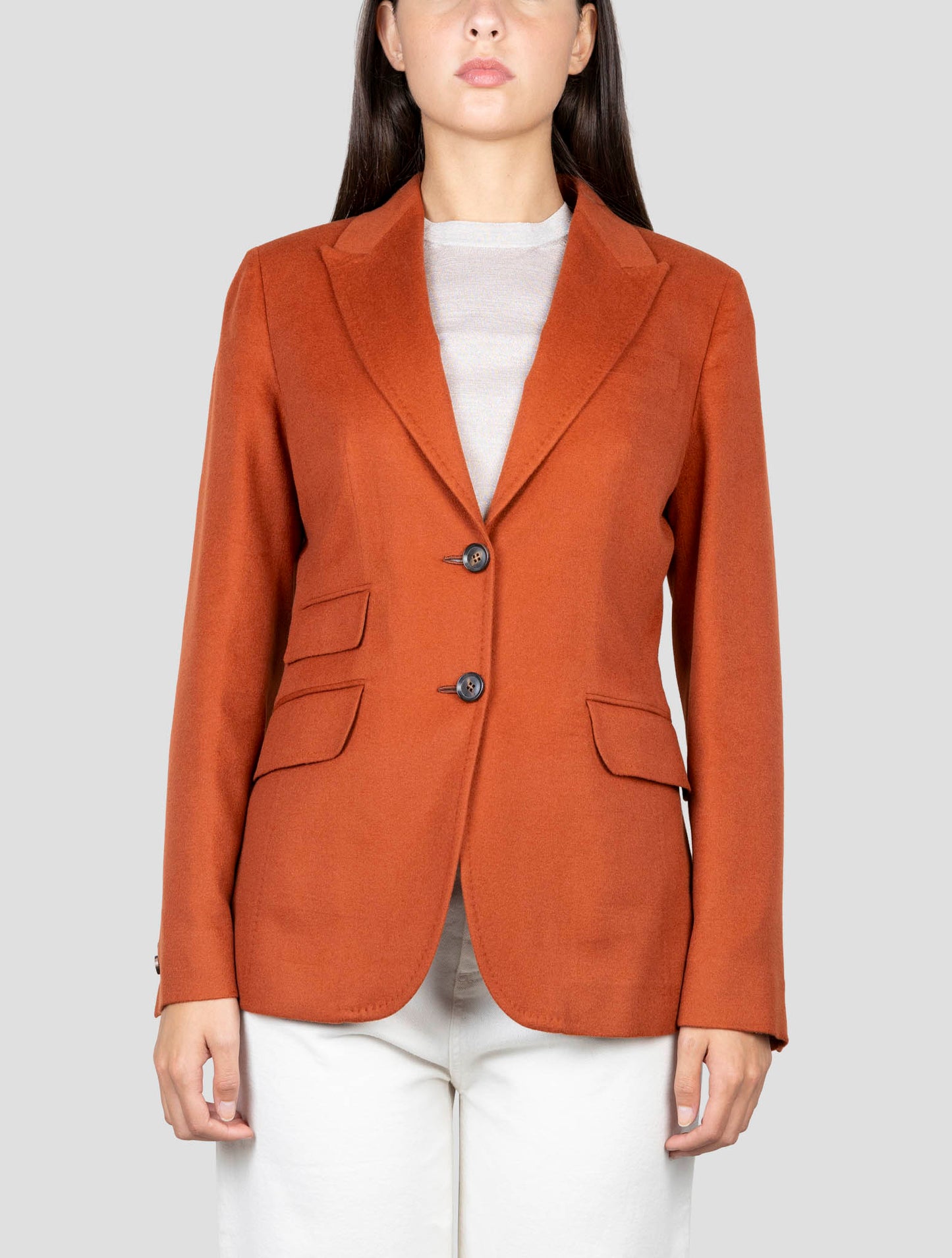 Kiton Orange Cashmere Ea Blazer