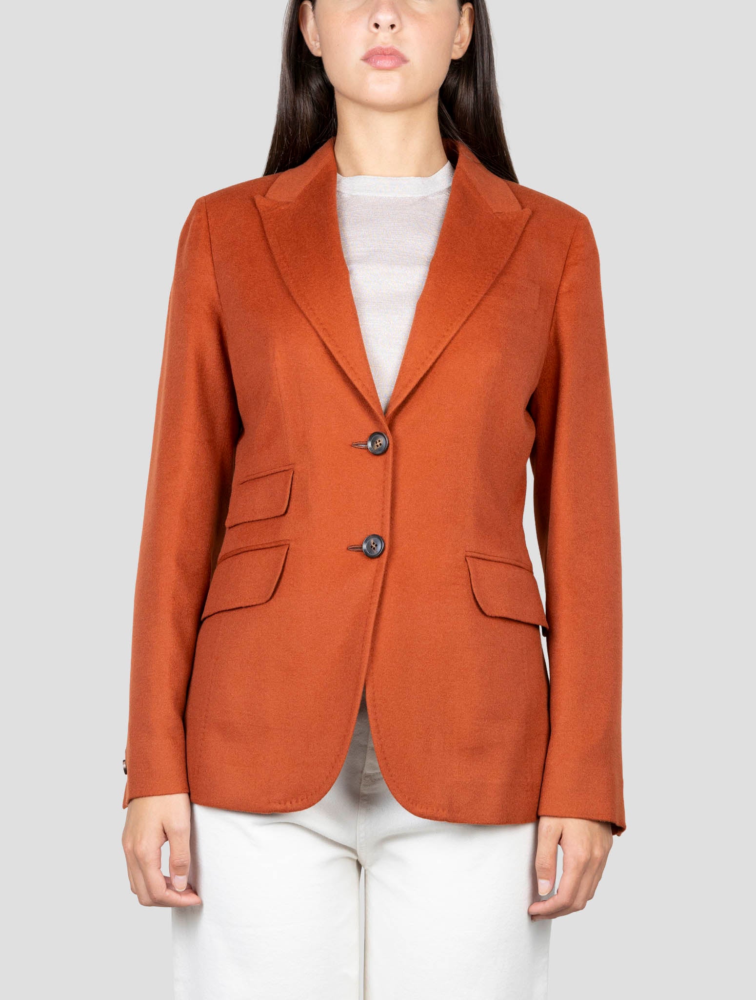 Kiton Orange Cashmere Ea Blazer