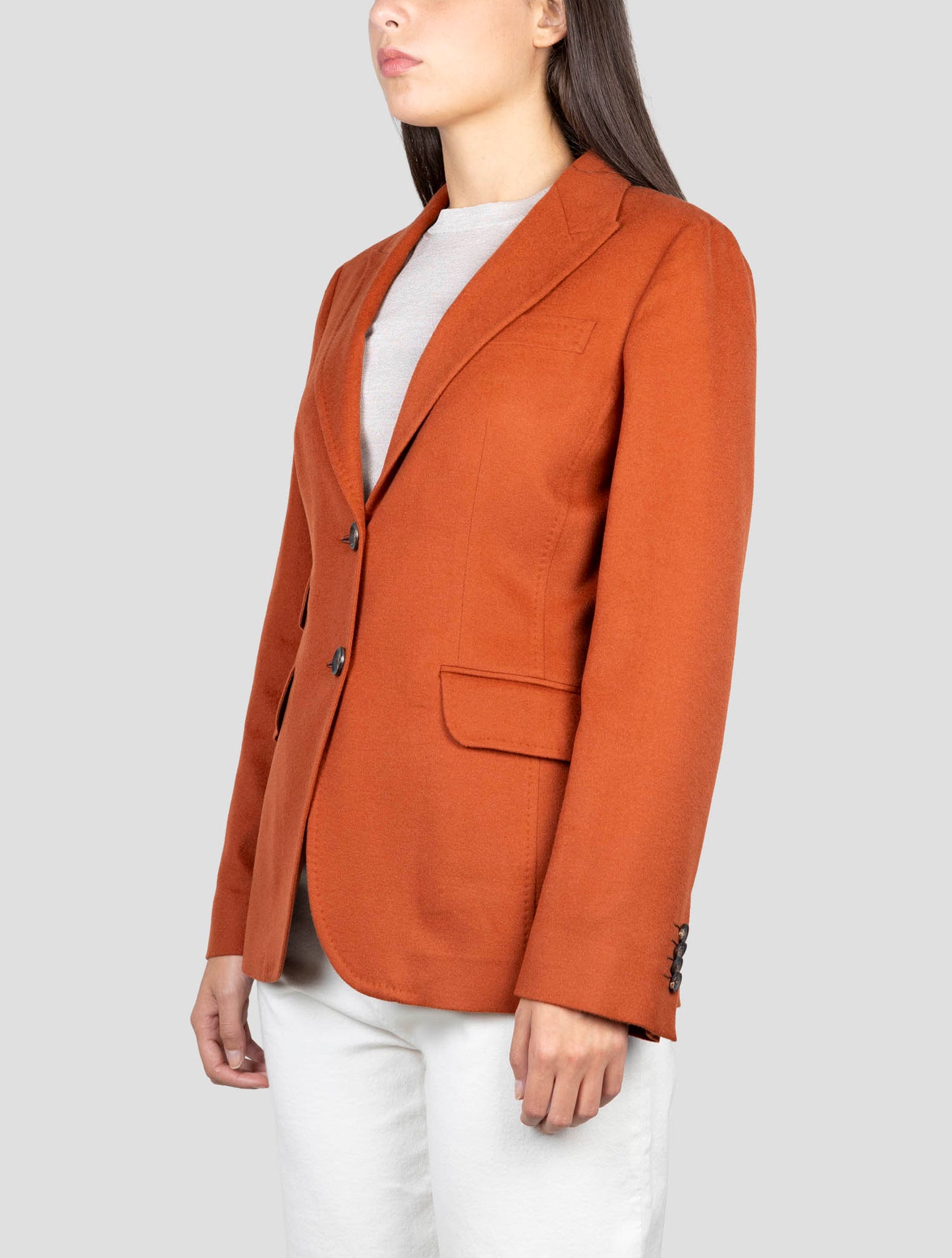 Kiton Orange Cashmere Ea Blazer