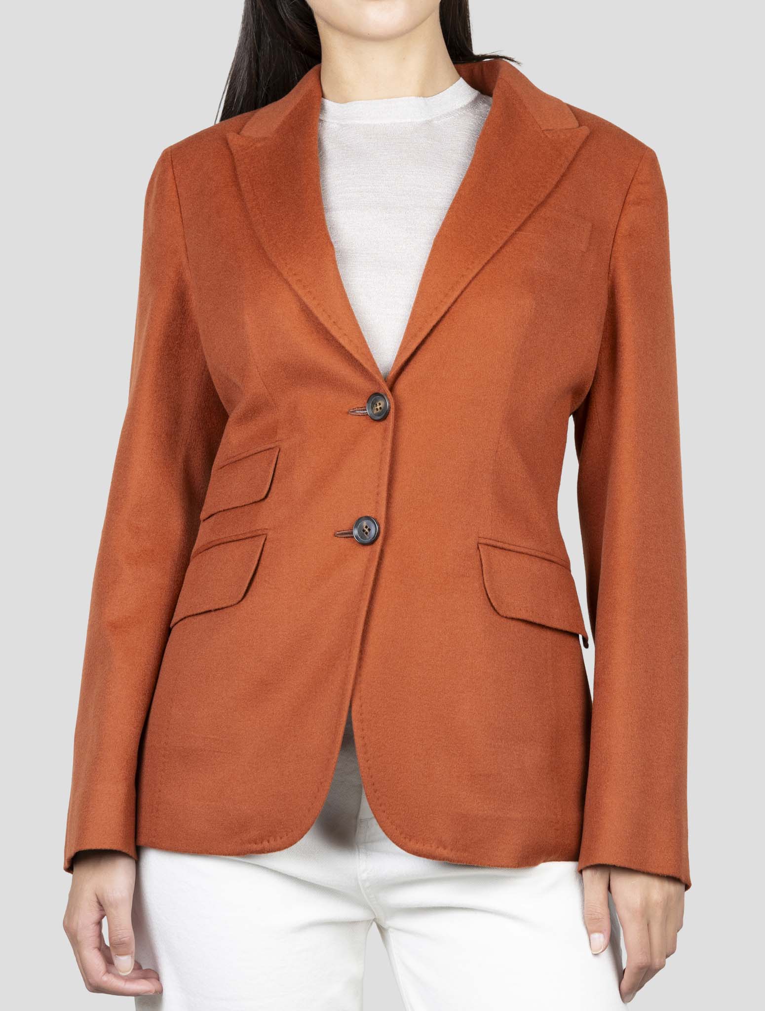Kiton Orange Cashmere Ea Blazer