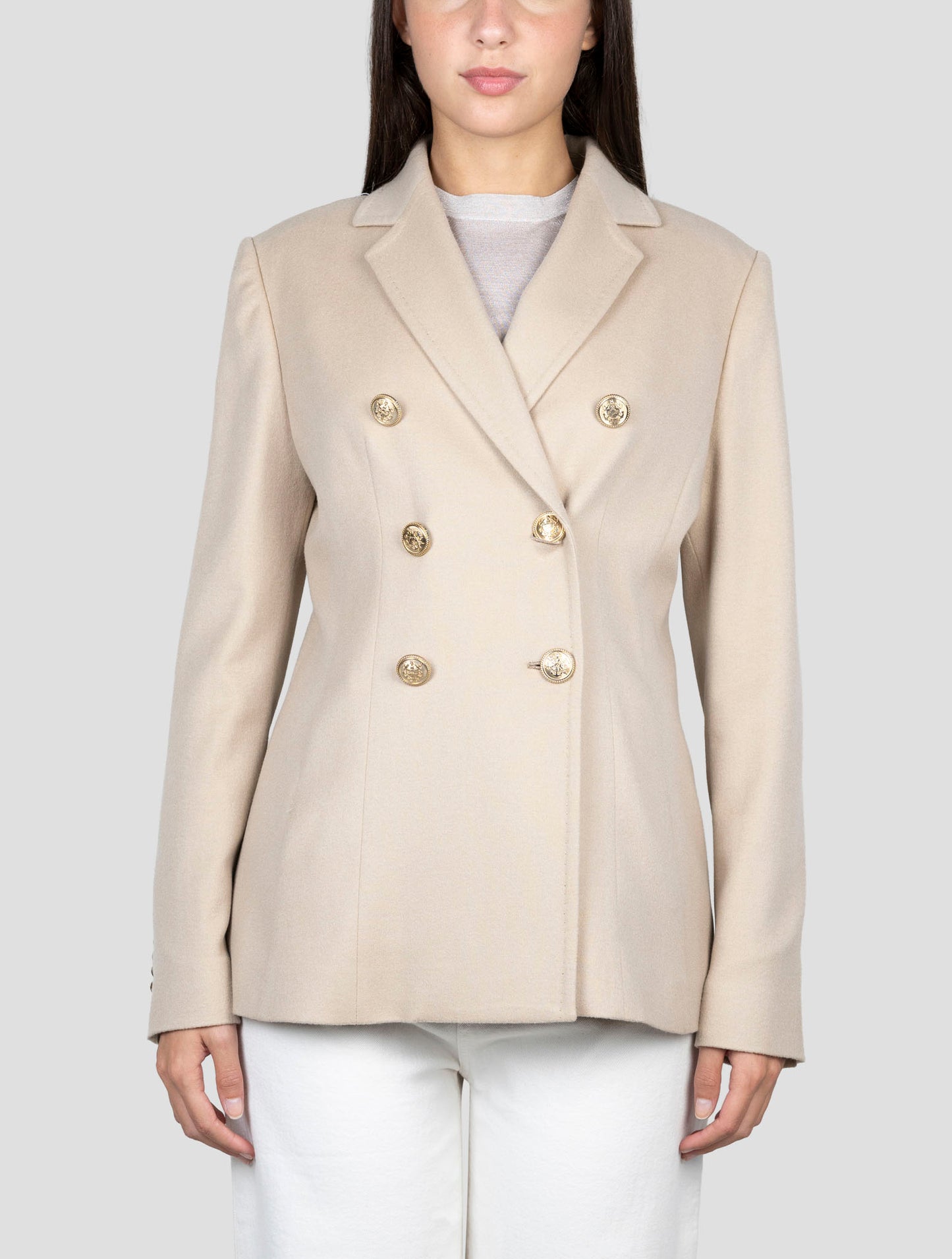 Kiton Brown Cashmere Double Breasted Blazer