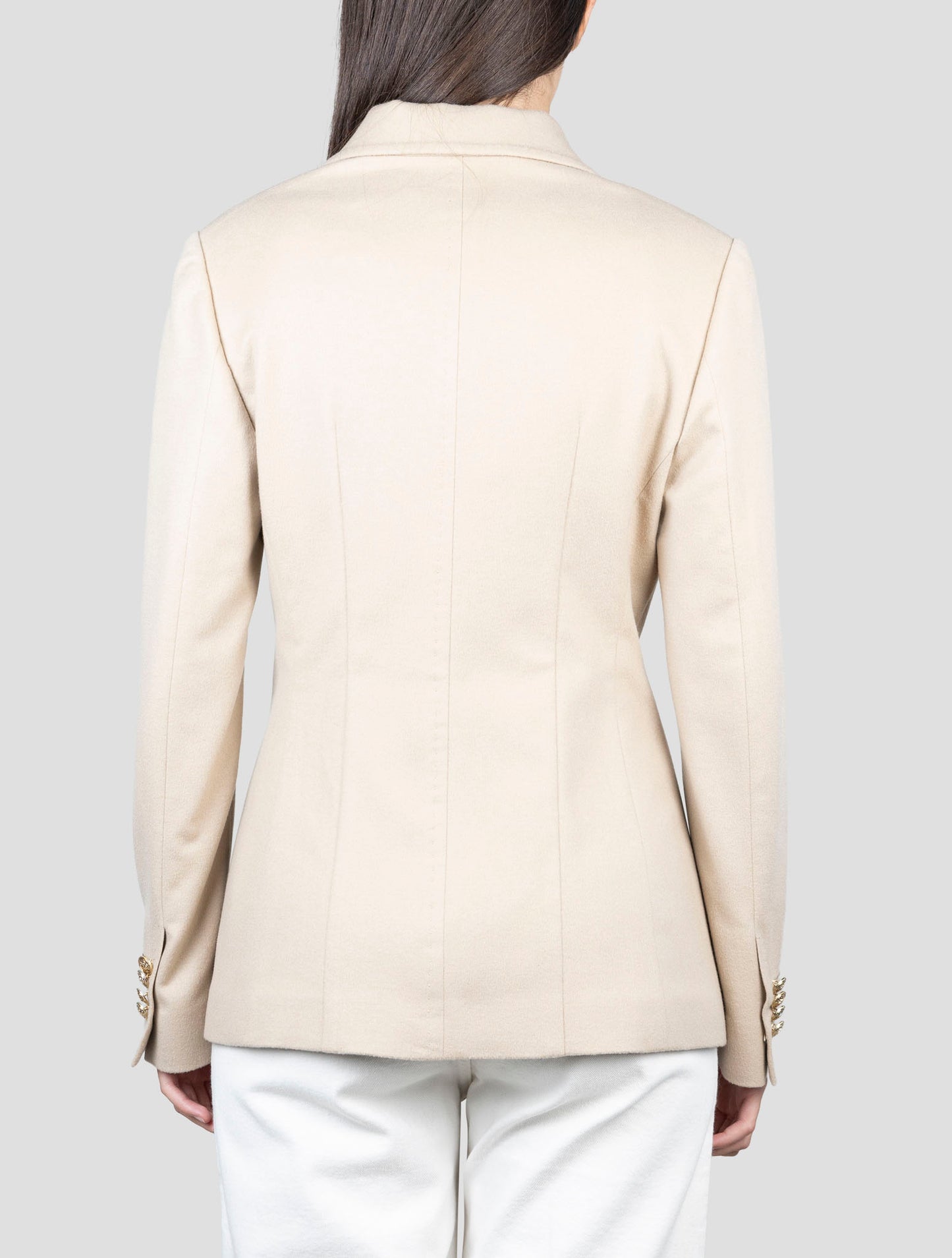 Kiton Brown Cashmere Double Breasted Blazer