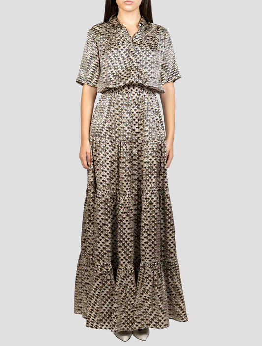 Kiton Multicolor Silk Dress