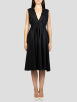 Kiton Black Virgin Wool Cashmere Ea Dress