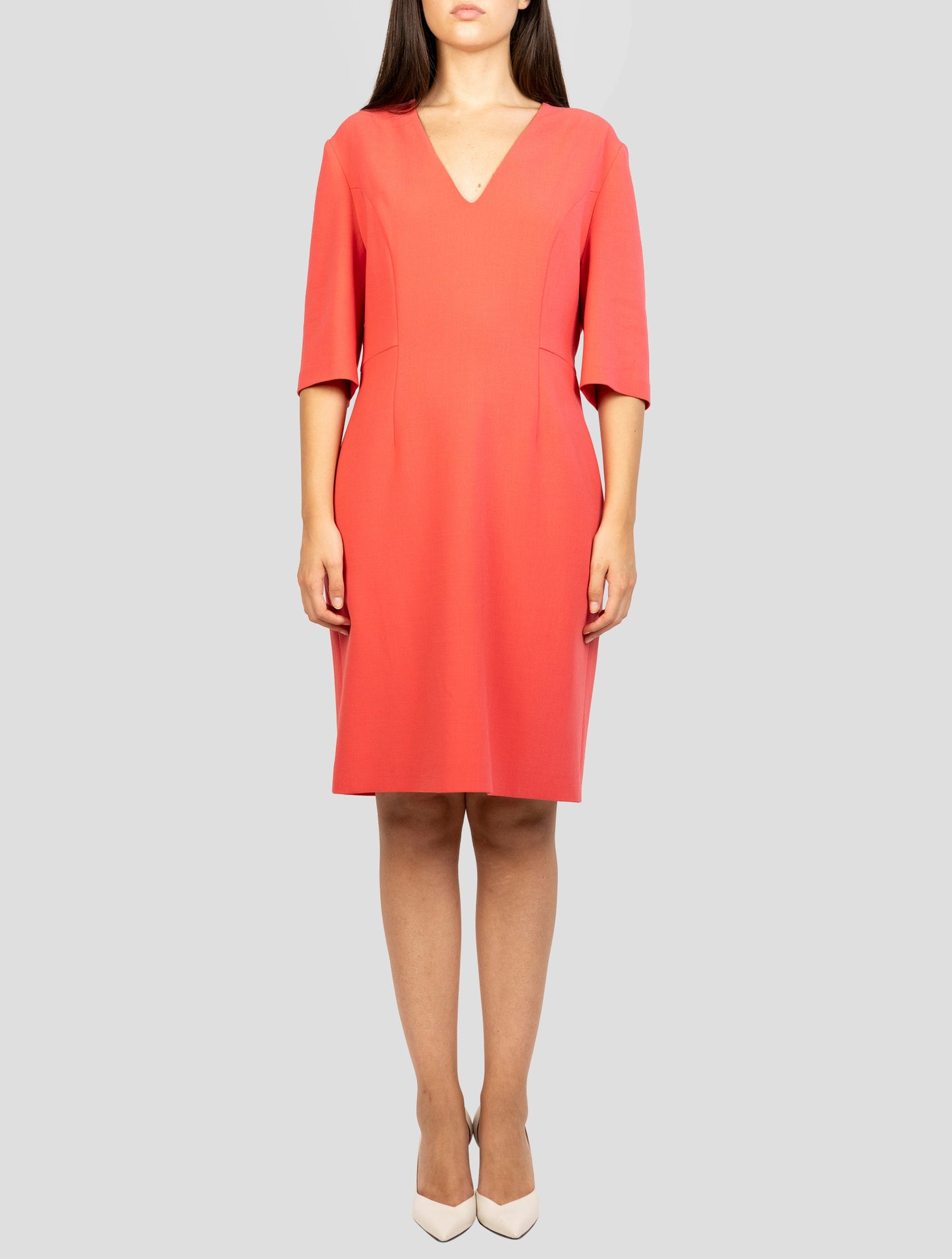 Kiton Pink Virgin Wool Ea Dress