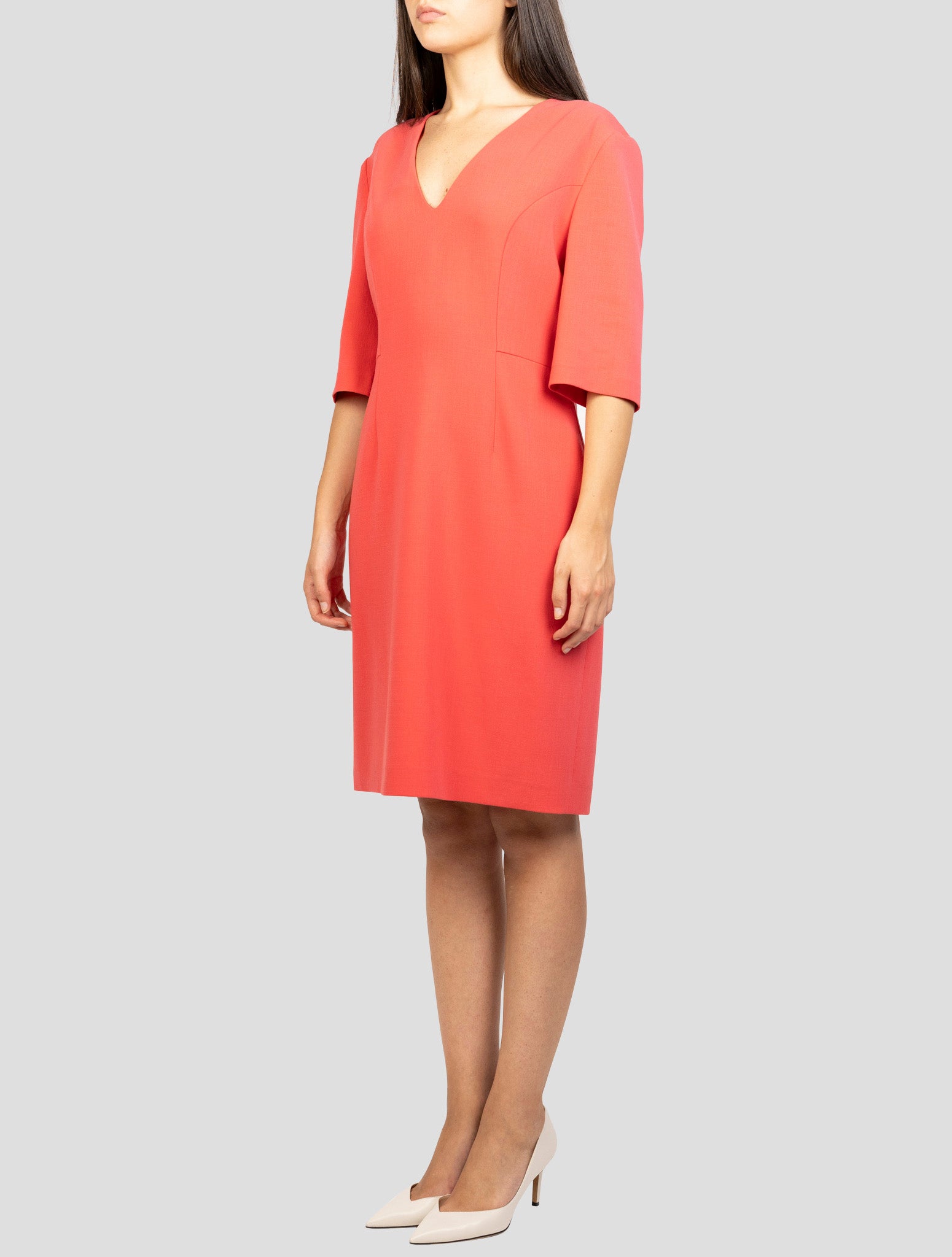 Kiton Pink Virgin Wool Ea Dress