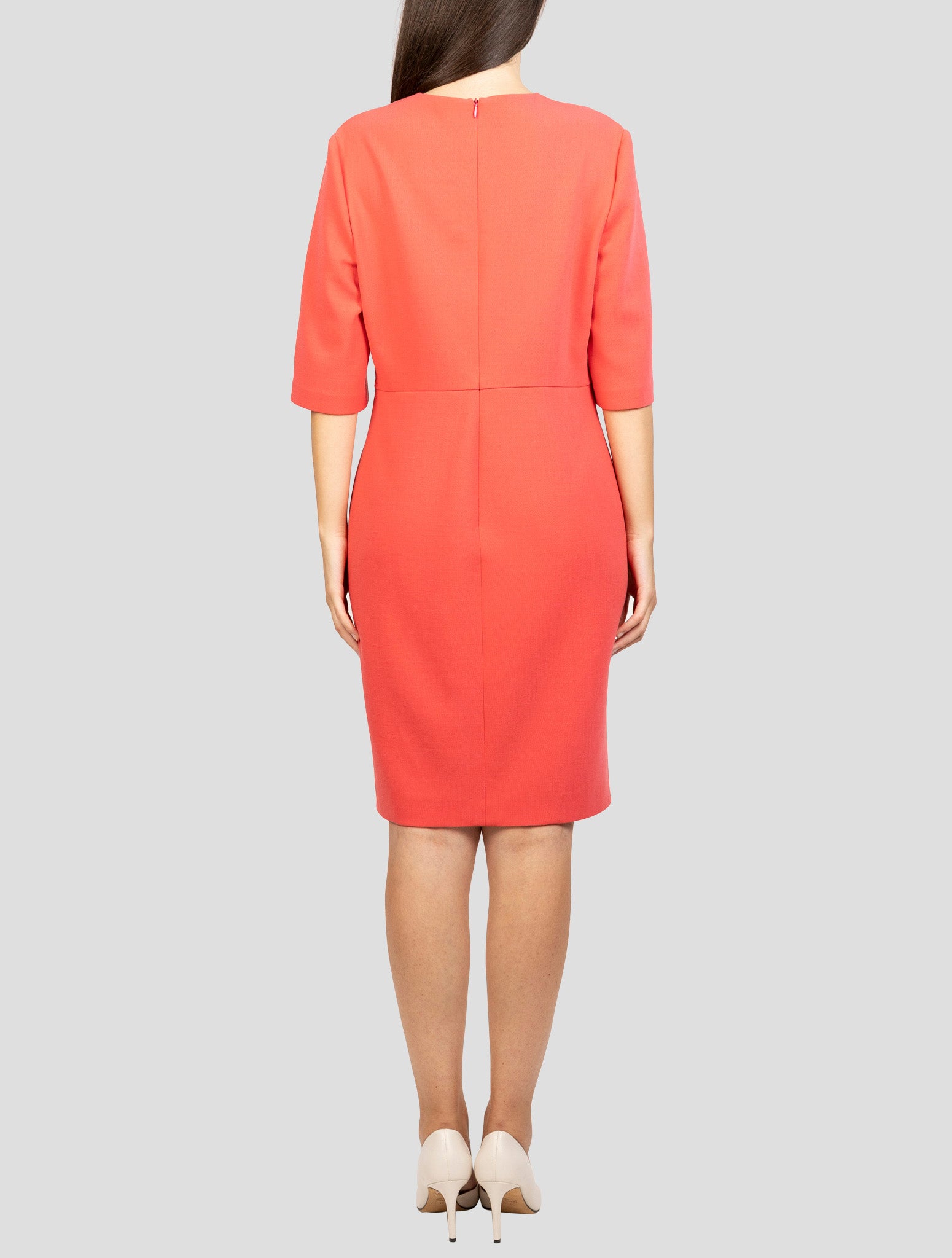 Kiton Pink Virgin Wool Ea Dress